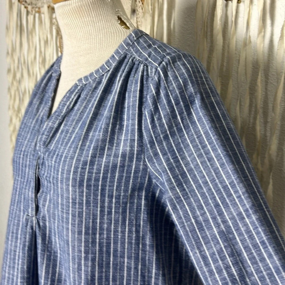 Joie Blue and White Stripe Cotton Long Sleeve Blouse Size XS - Picture 2 of 10
